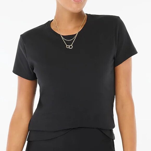 J. Crew Essential Short Sleeve Crewneck Tee Black Size M NWT - Picture 1 of 6